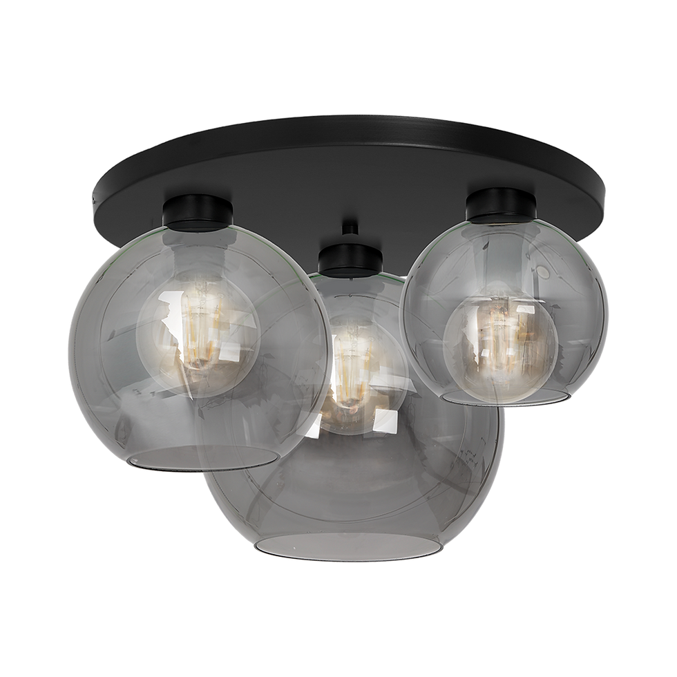 Miniaturebillede: SOFIA SMOKED loftslampe 3xE27