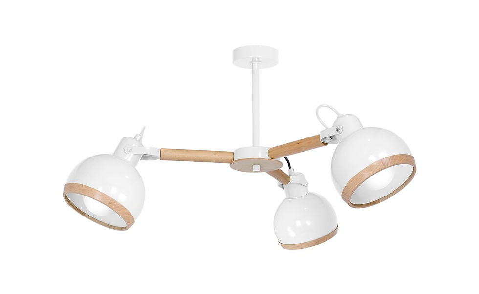 OVAL HVID 3xE27 lysekrone