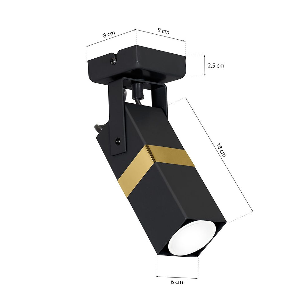 Miniaturebillede: VIDAR BLACK/GULD1xGU10 væglampe