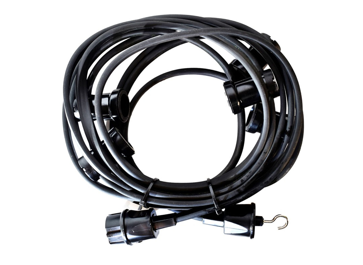 PROFESSIONAL GIRLAND IP44 SORT 10M + ENDEKROG