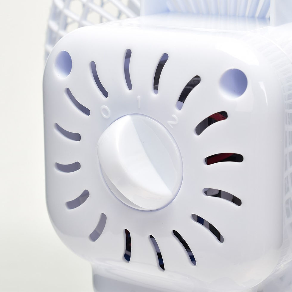 Miniaturebillede: EKO-LIGHT BORDVENTILATOR 6'' 2i1 HVID