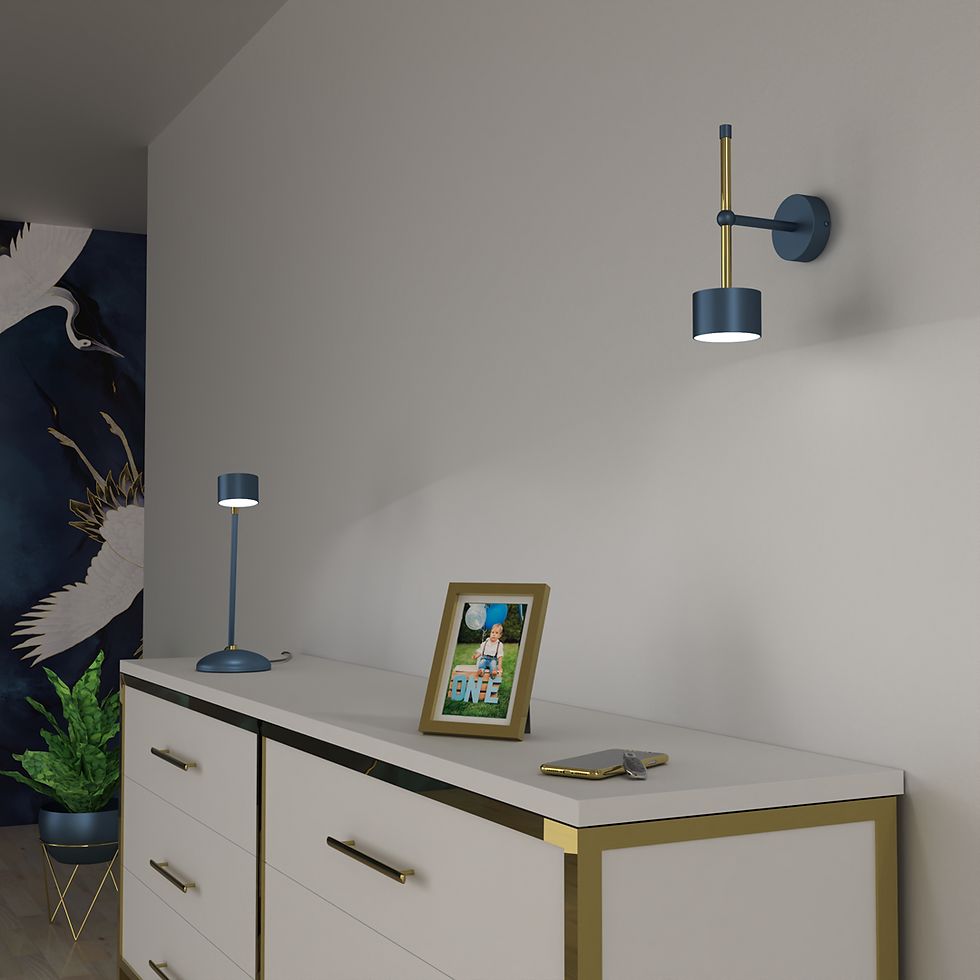Miniaturebillede: ARENA BLÅ/GULD 1xGX53 væglampe