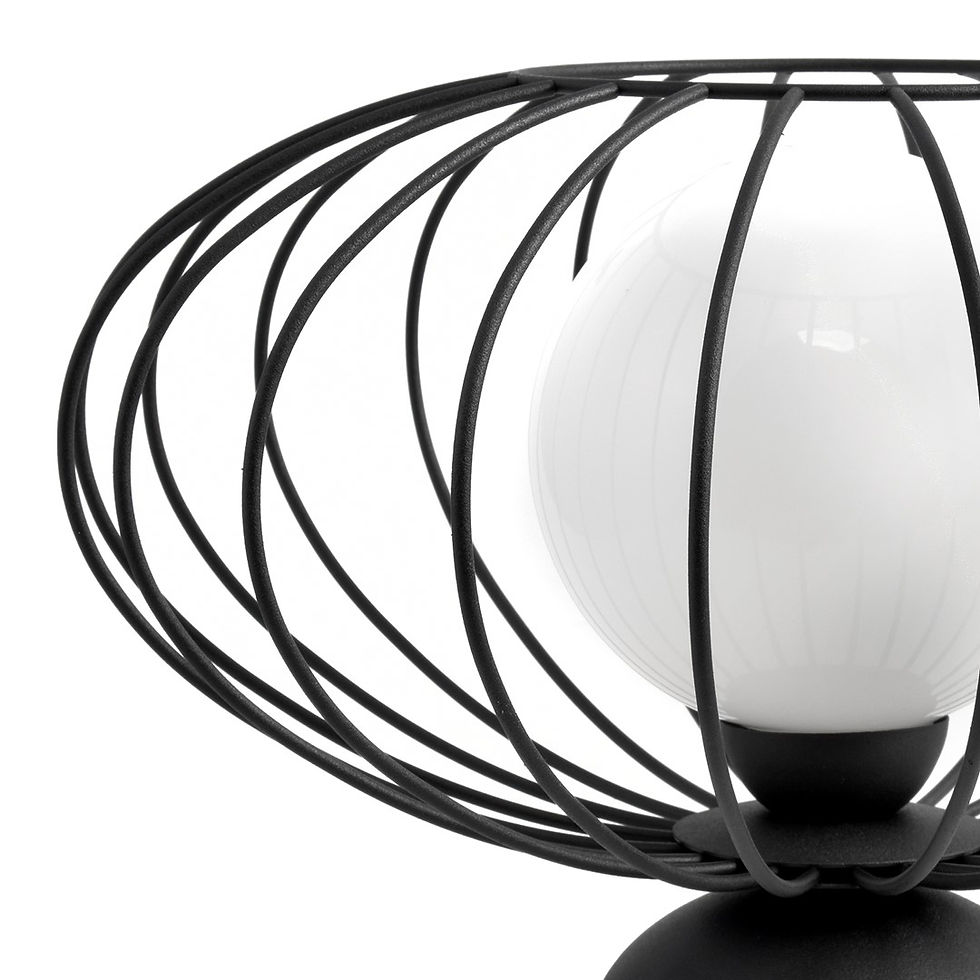 Miniaturebillede: KRONOS SORT bordlampe 1xE14