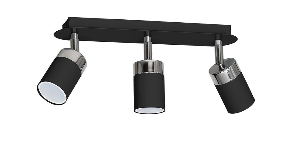 JOKER BLACK/CHROME 3xGU10 loftslampe
