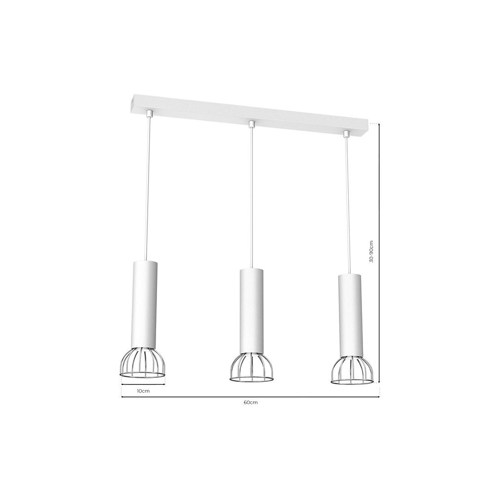 Miniaturebillede: DANTE SILVER 3x mini GU10 hængelampe