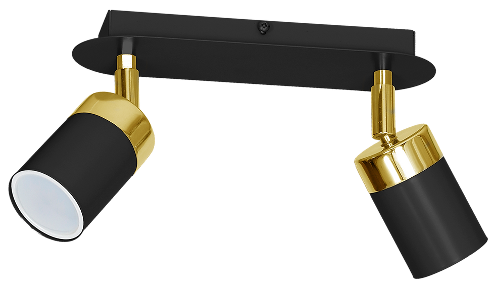 Miniaturebillede: JOKER SORT/GULD loftslampe 2xGU10