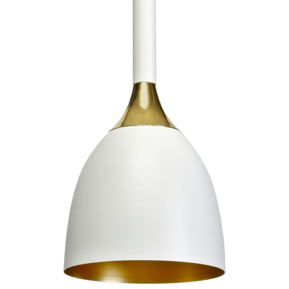 Miniaturebillede: CLARK WHITE/GULD hængelampe 1xE27