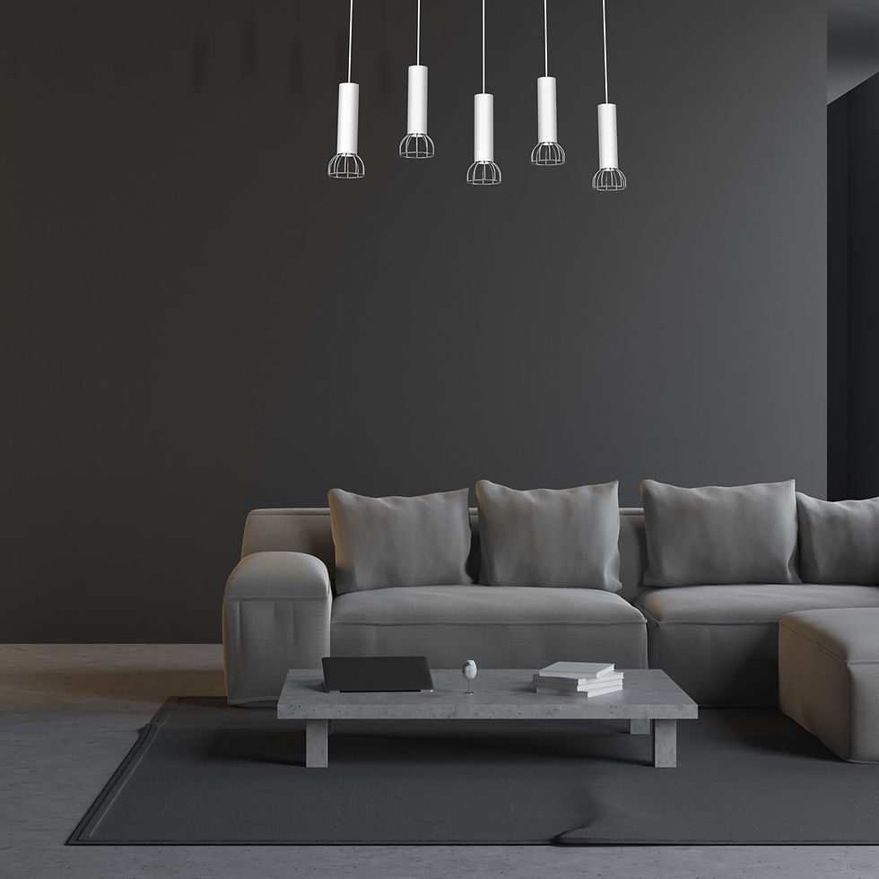 Miniaturebillede: DANTE SILVER 5x mini GU10 hængelampe