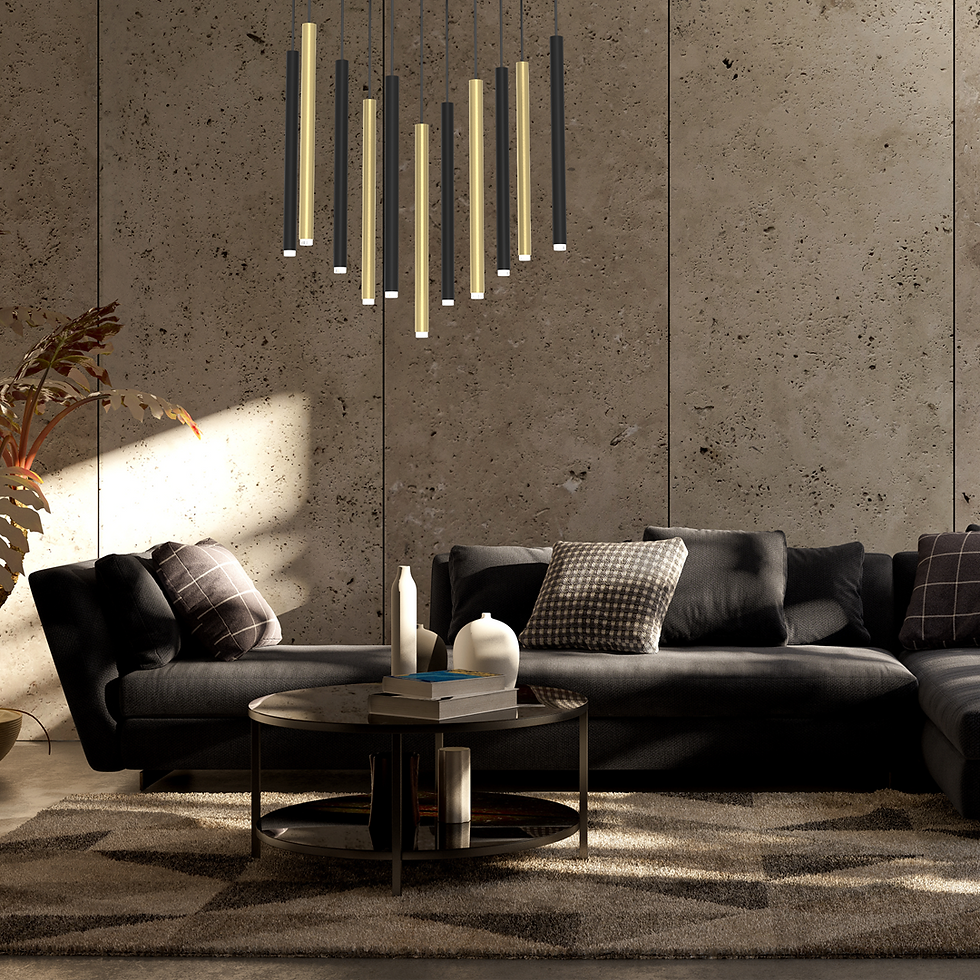 Miniaturebillede: MONZA MESSING hængelampe 11xG9 max 8W LED