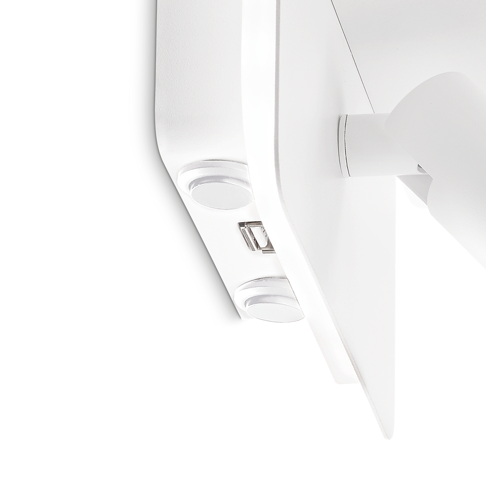 white modern lamp edges