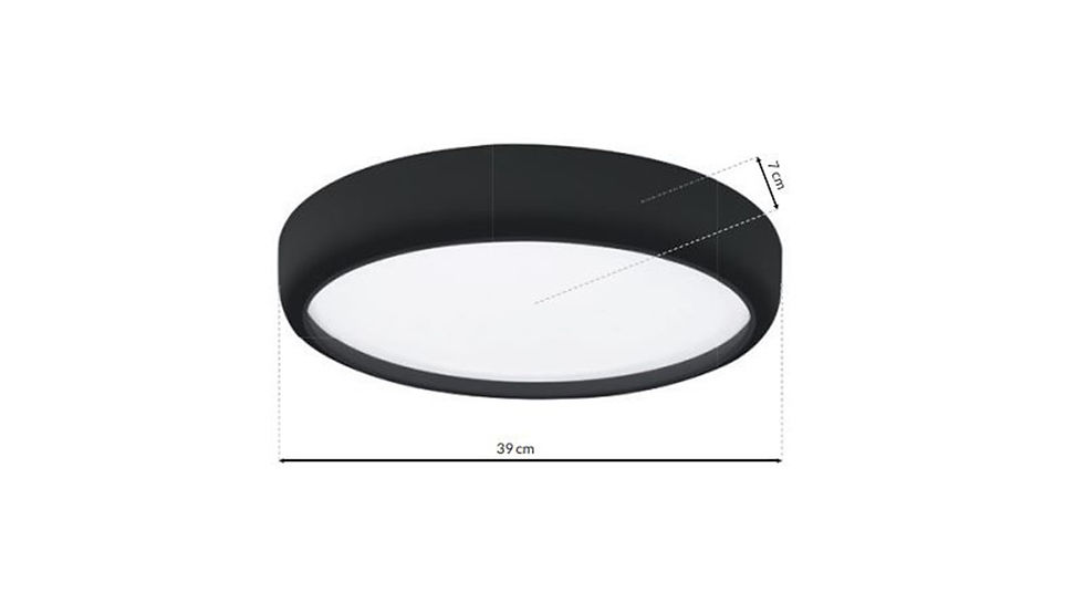 Miniaturebillede: GEA BLACK 36W LED loftslampe Ø390 mm
