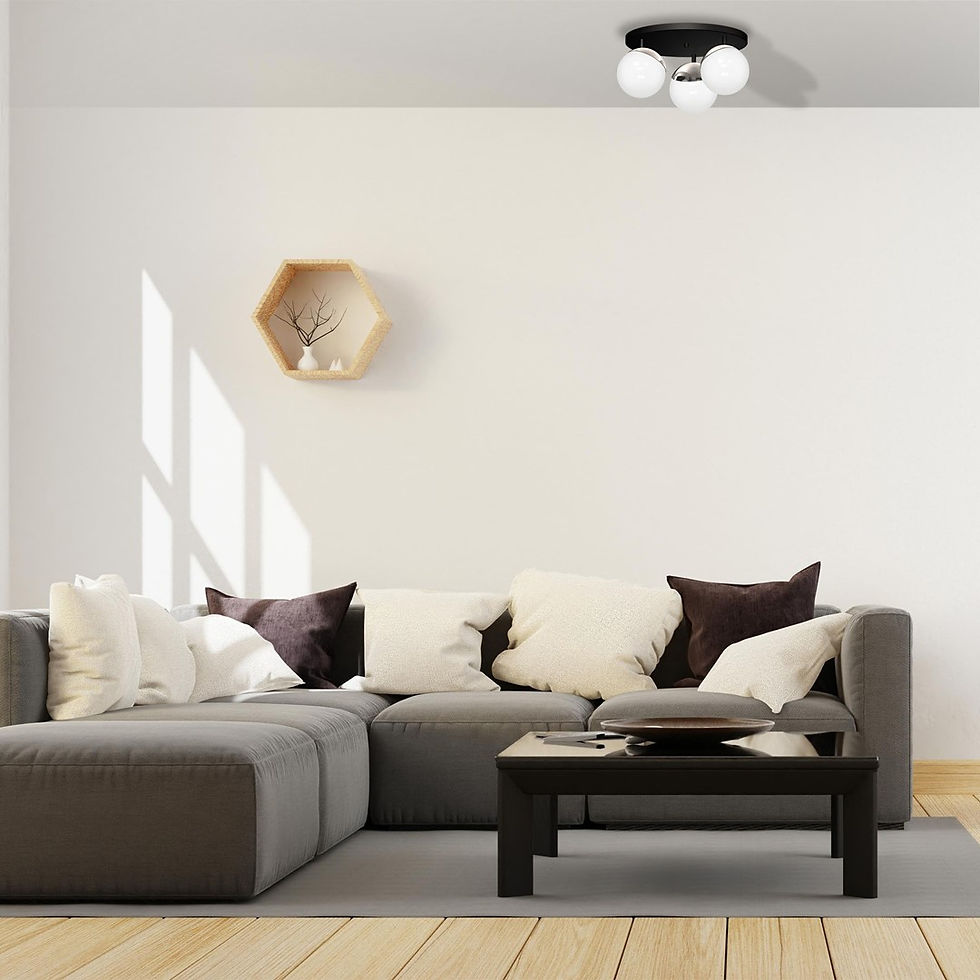 Miniaturebillede: SFERA BLACK/CHROME loftslampe 3xE14