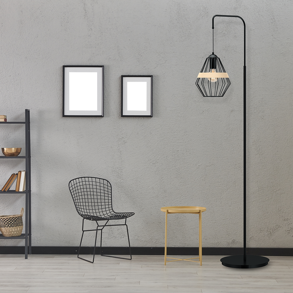 Miniaturebillede: CLIFF BLACK gulvlampe 1xE27