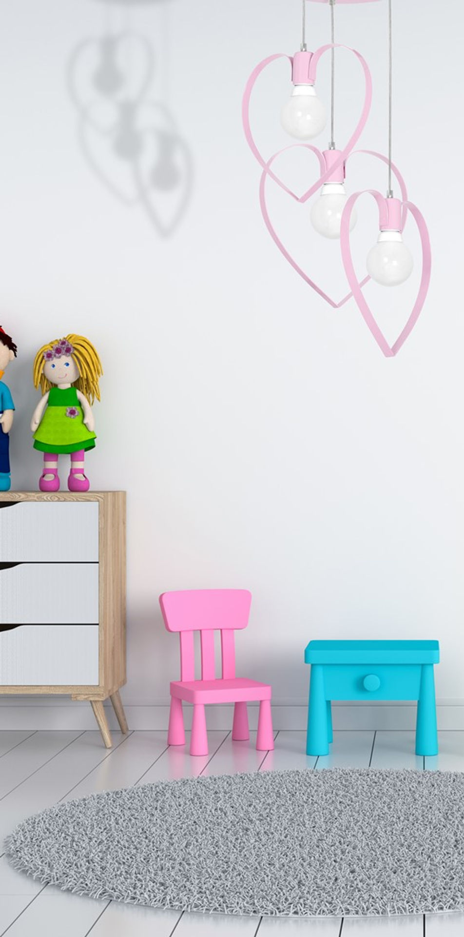 Miniaturebillede: AMORE PINK hængelampe 3xE27