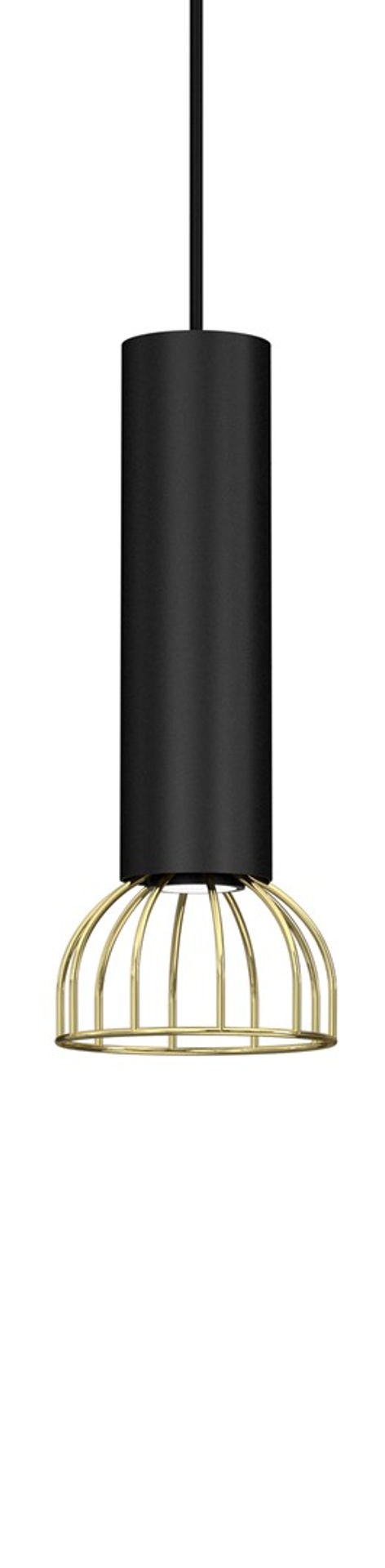 Miniaturebillede: DANTE Sort/Guld hængelampe 1x mini GU10