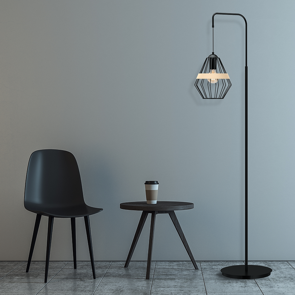 Miniaturebillede: CLIFF BLACK gulvlampe 1xE27