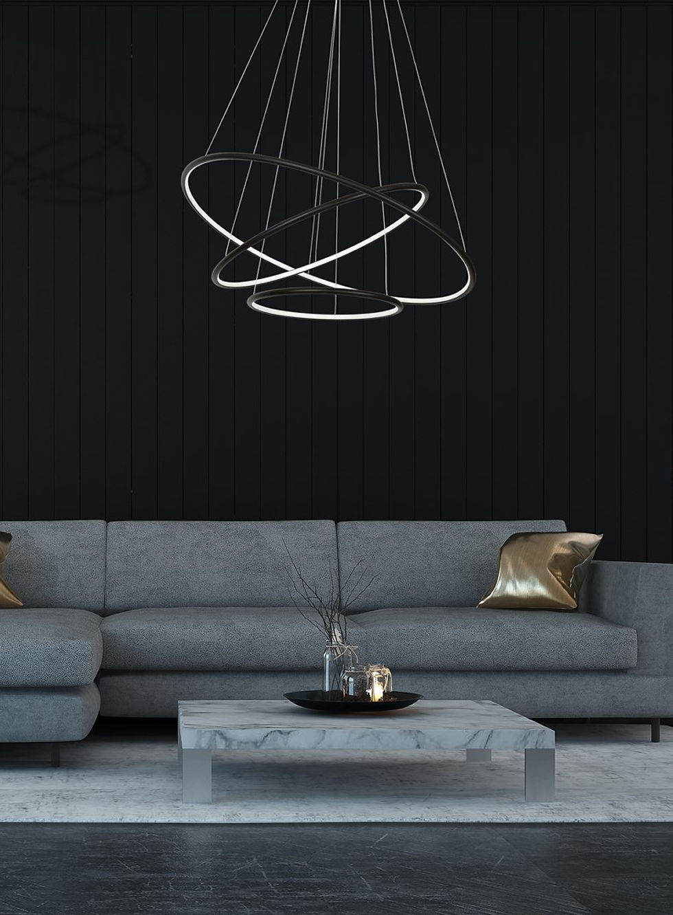 Miniaturebillede: ORION SORT 99W LED HÆNGELAMPE