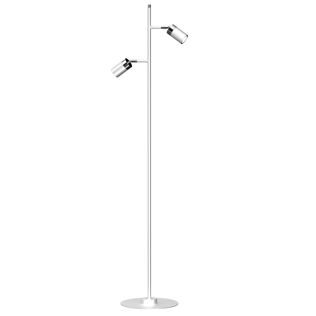 JOKER WHITE/CHROME gulvlampe 2xGU10