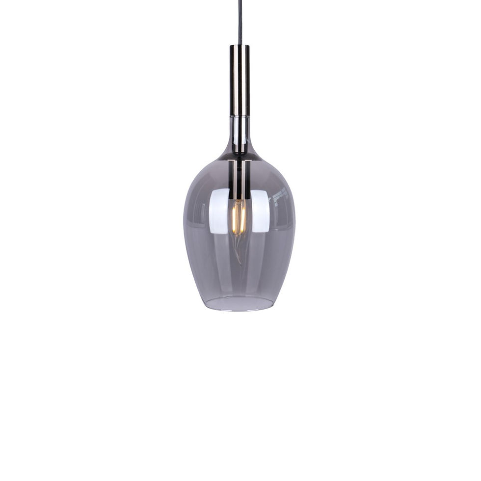 Miniaturebillede: LUGANO SMOKED hængelampe 1xE14