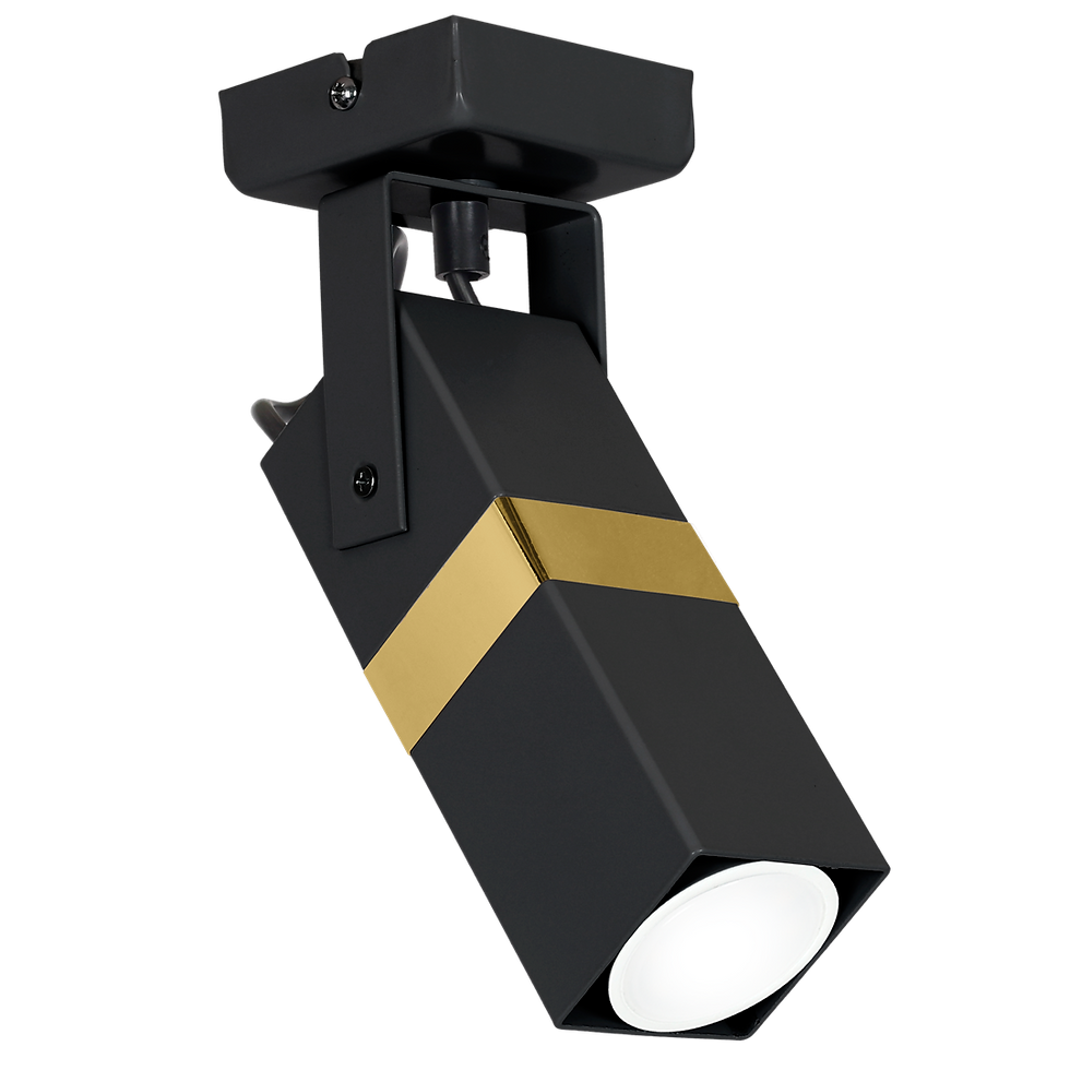 Miniaturebillede: VIDAR BLACK/GULD1xGU10 væglampe