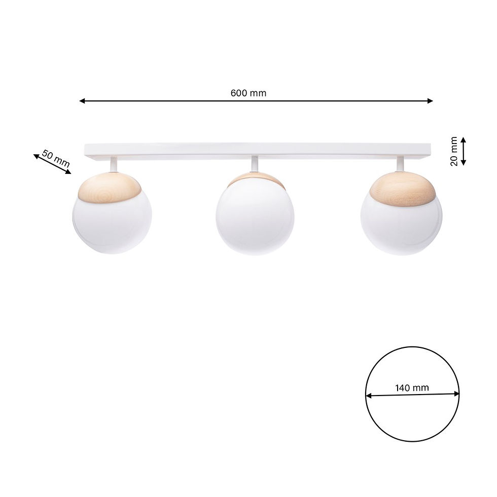 Miniaturebillede: SFERA WOOD loftslampe 3xE14