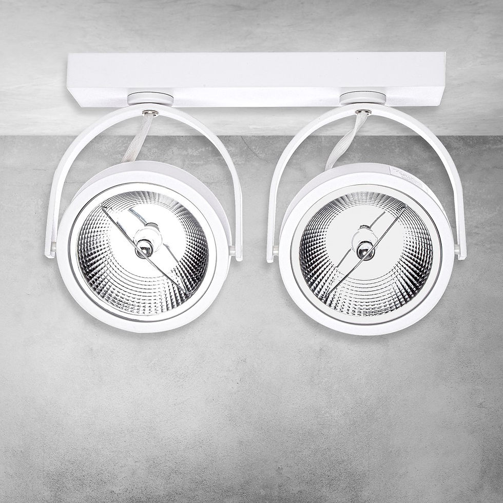Miniaturebillede: Overflademonteret armatur Lugar White 2xAR111 GU10
