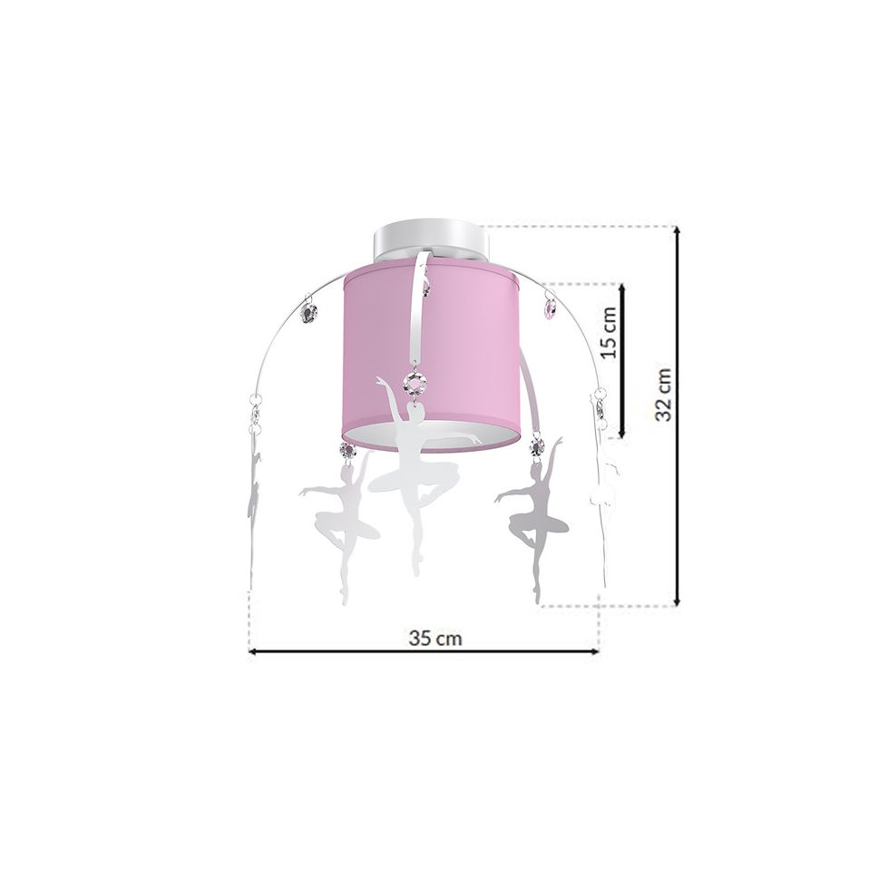 Miniaturebillede: BALLETNICA PINK loftslampe 1xE27