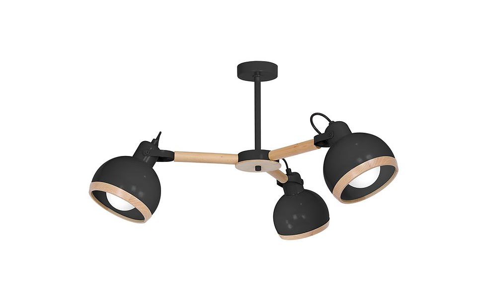 OVAL SORT 3xE27 lysekrone