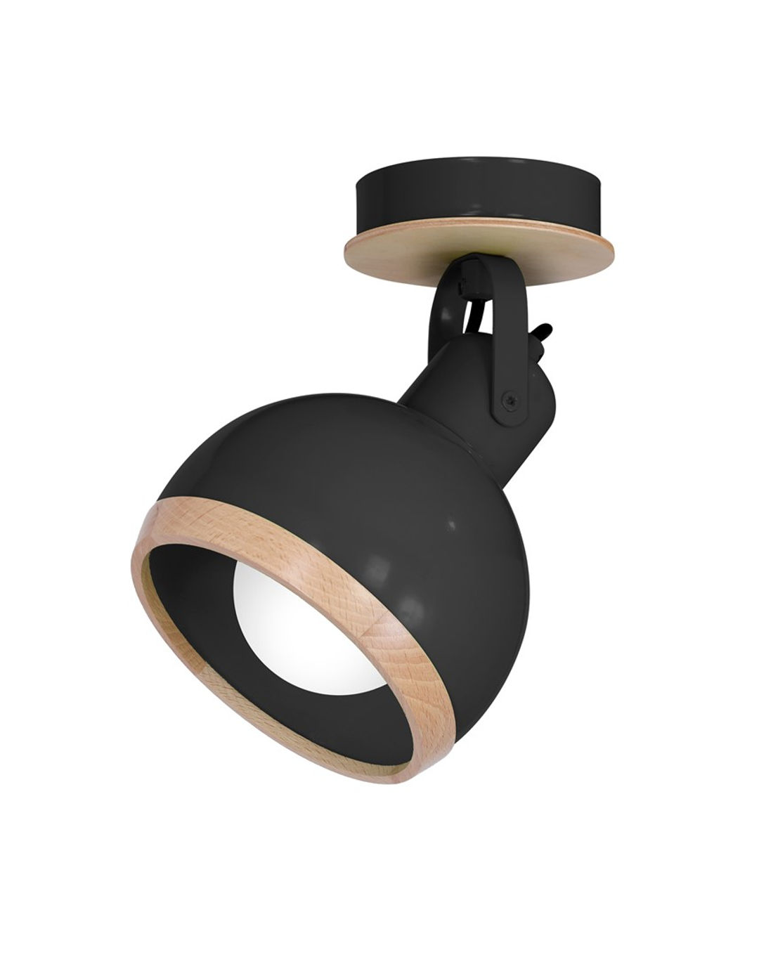 OVAL SORT væglampe 1xE27