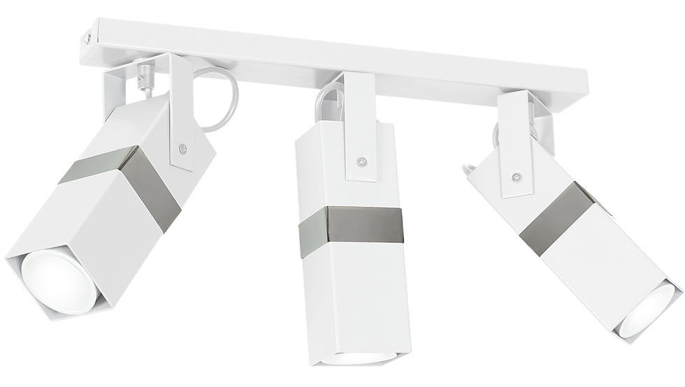 Miniaturebillede: VIDAR WHITE/CHROME 3xGU10 loftslampe