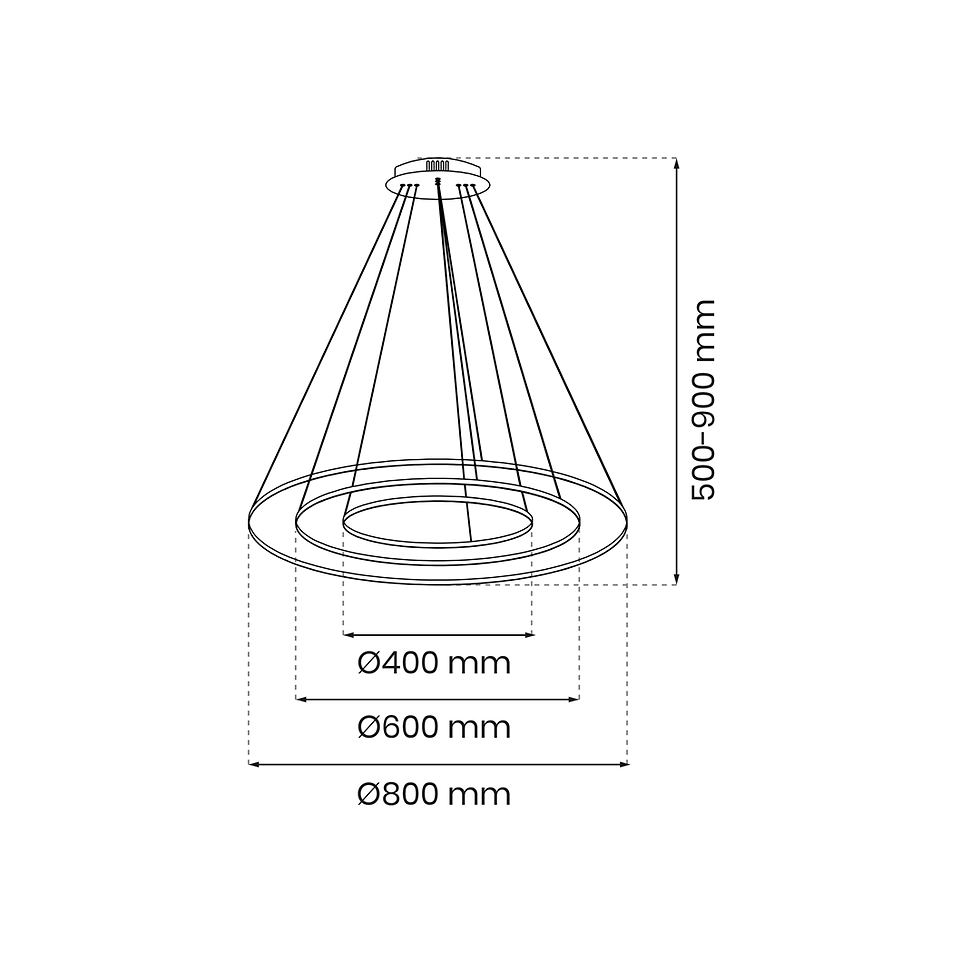 Miniaturebillede: ROTONDA SORT 93W LED hængelampe