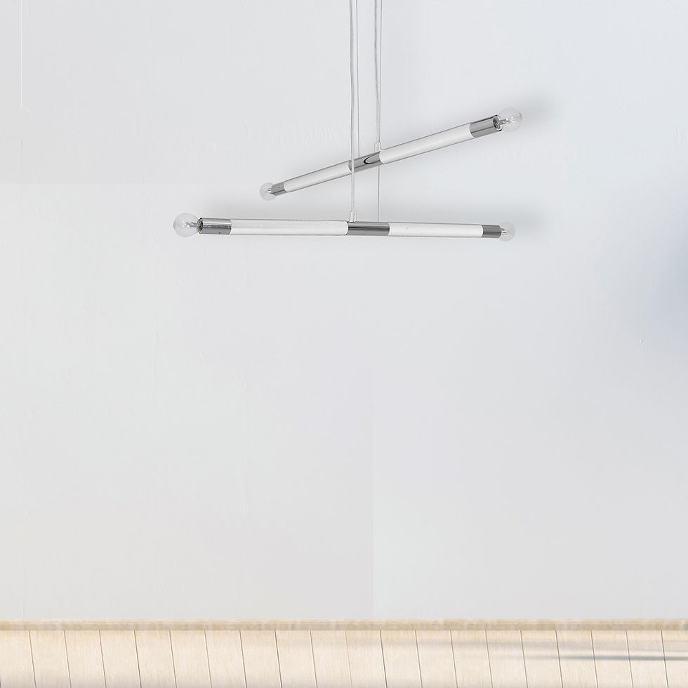 Miniaturebillede: BASTONE WHITE / KROM hængelampe 4xE14