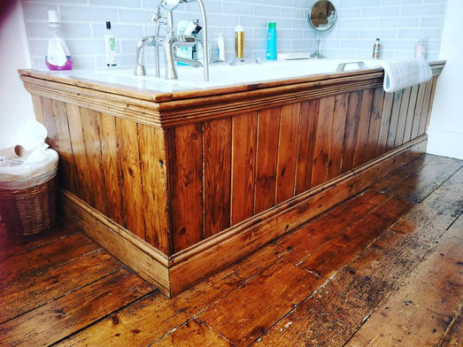 Reclaimed timber bath panelling installed in Sowerby Bridge