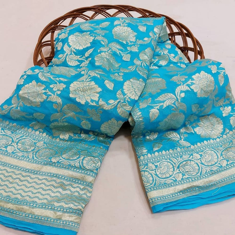 Pure Khaddi Georgette Handloom Banarasi Saree