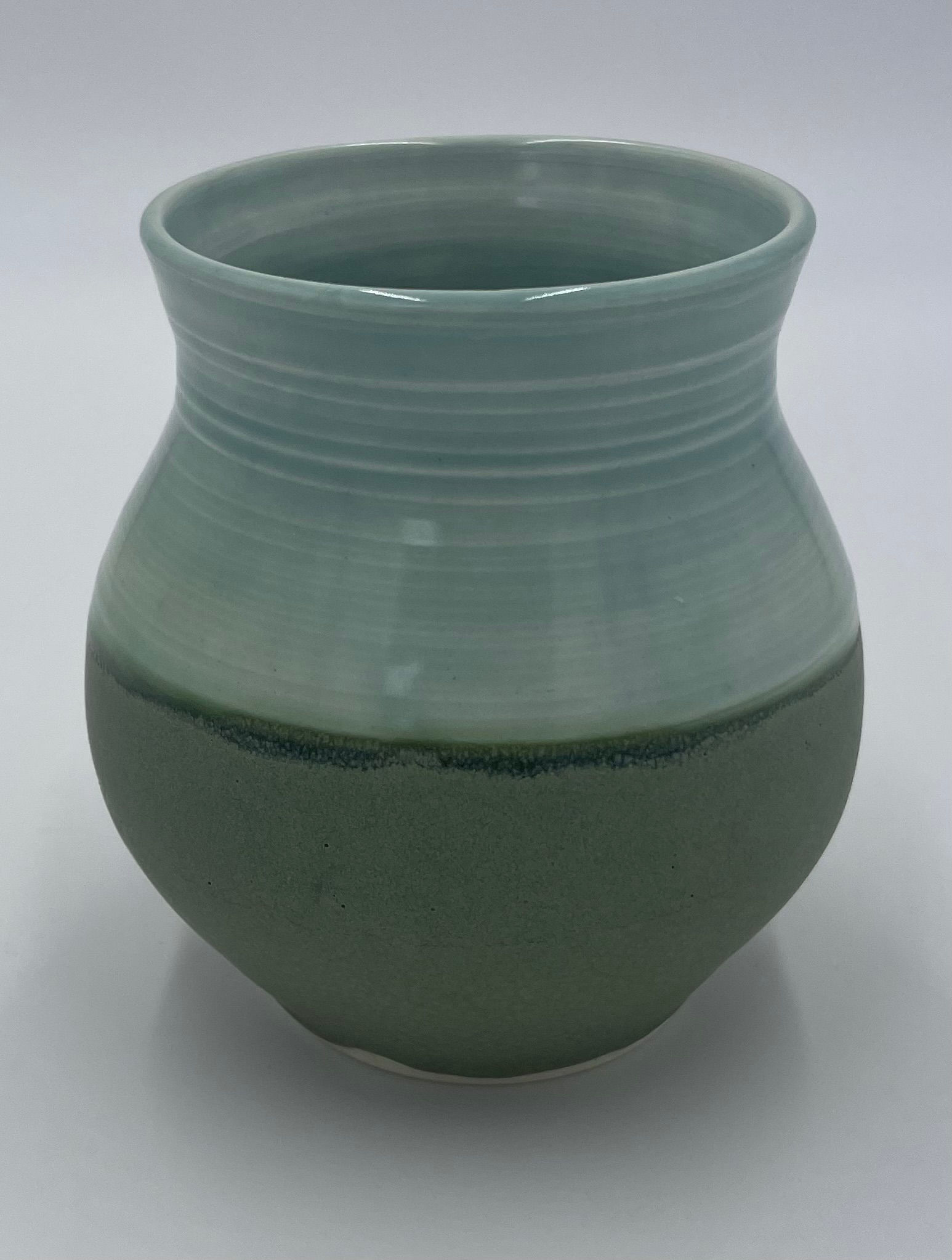 aqua and green vase