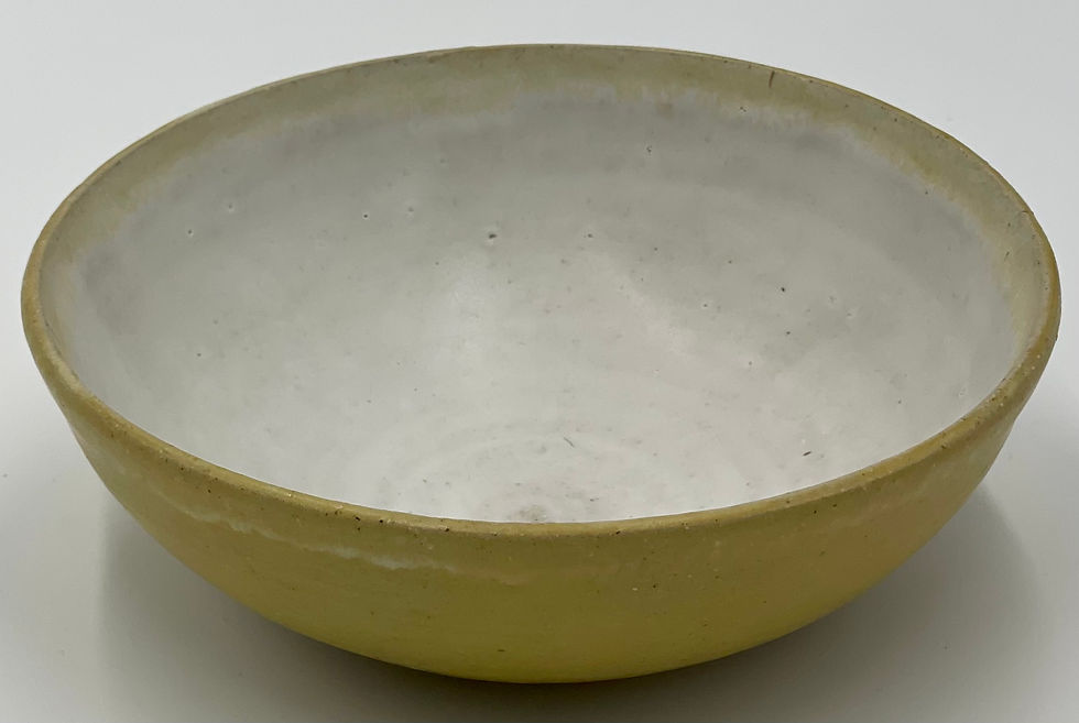 Thumbnail: ochre and white bowl