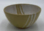 Ochre and white striped bowl