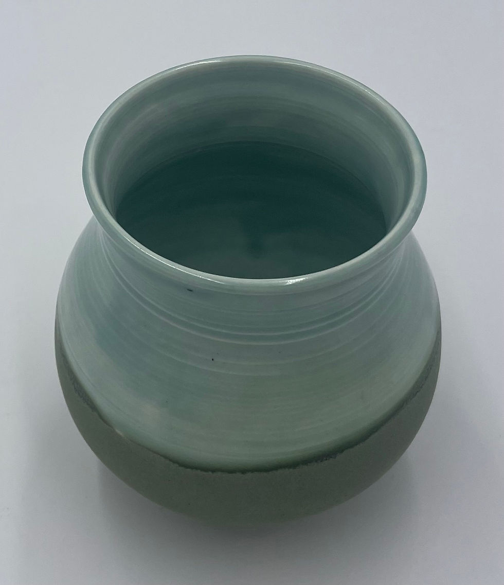 Thumbnail: aqua and green vase