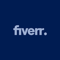 Fiverr logo on a blue background