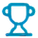 Blue prize trophy icon for apaCross