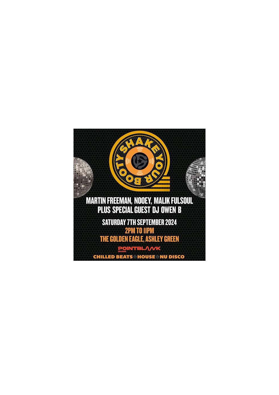 SHAKE YOUR BOOTY at The Golden Eagle Pub