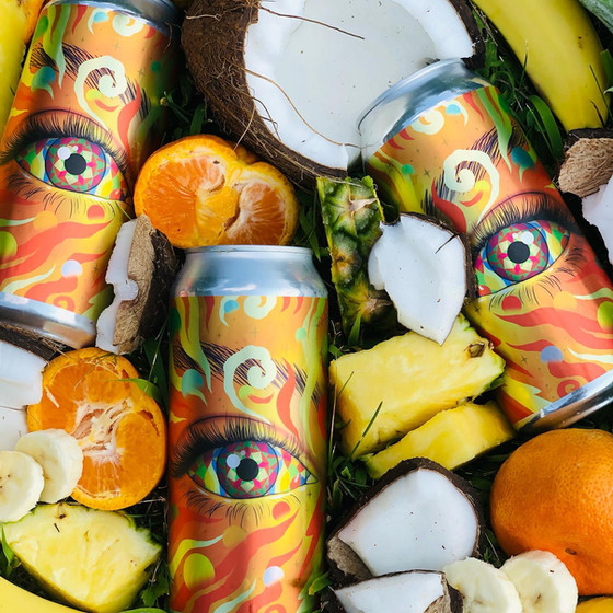 Tin Barn Brewing Kaleidoscope Eyes Super Fruited Sour Smoothie Series with Peach Apricot and Mango