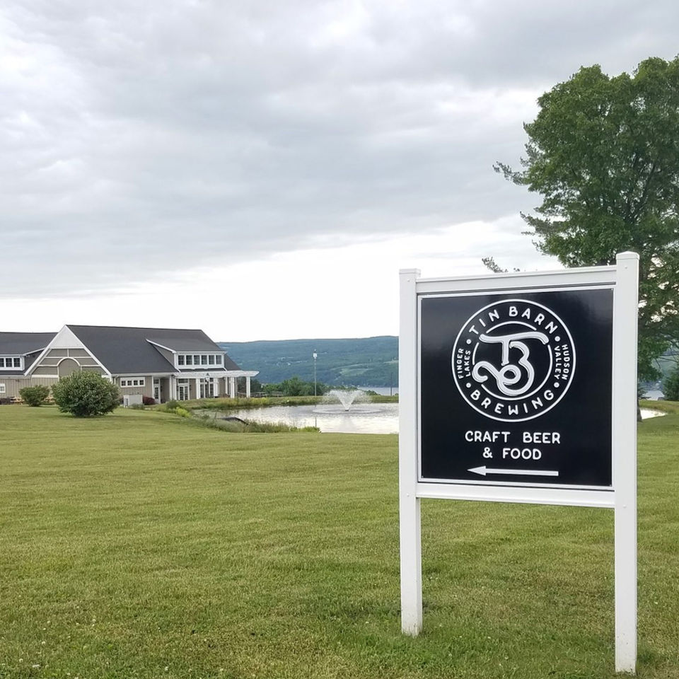 Tin Barn Brewing Finger Lakes Taproom Entry Sign