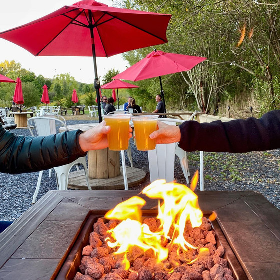 Tin Barn Brewing Beers Hudson Valley Fire Pit Cheers