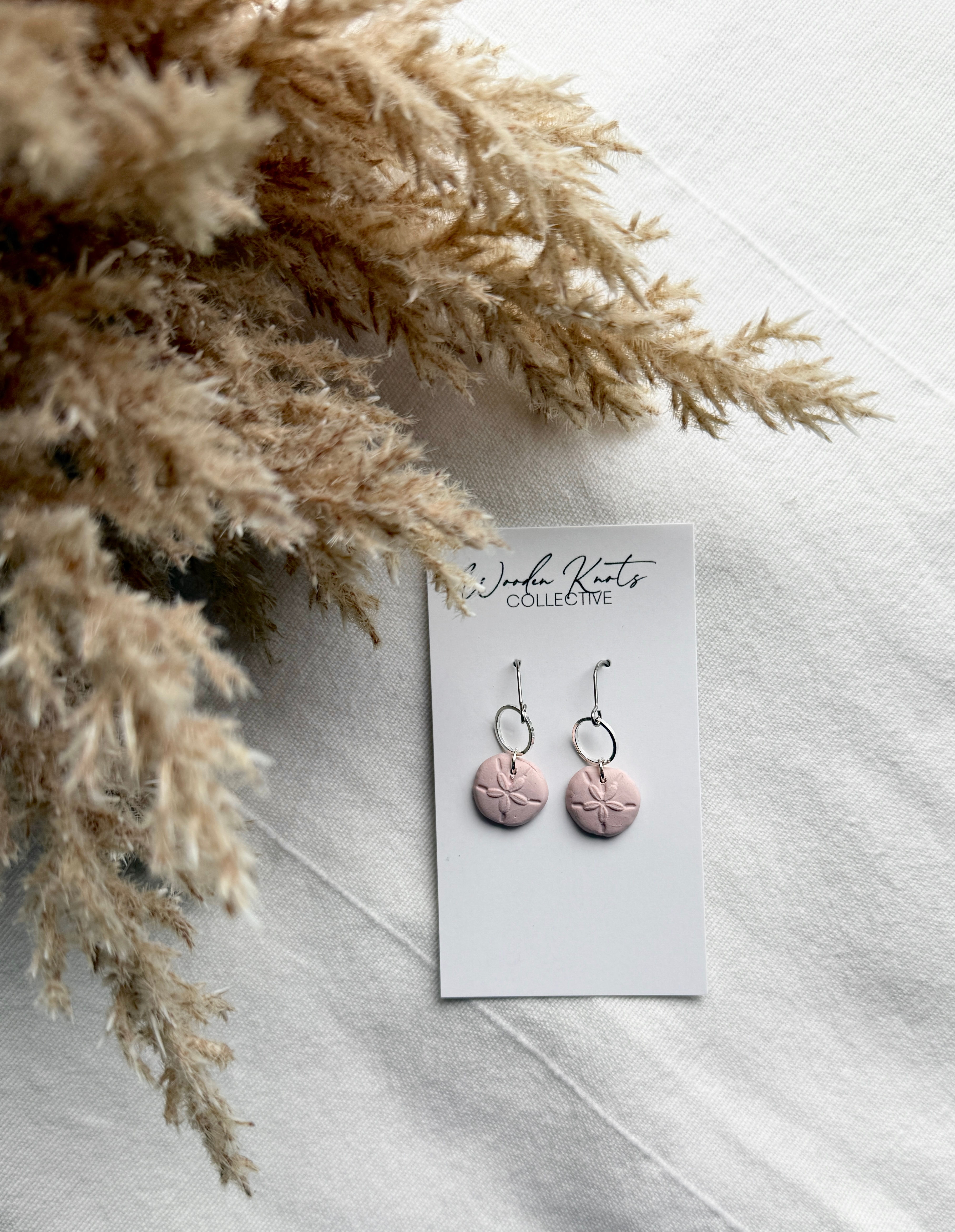 Pink Sand Dollar Dangles