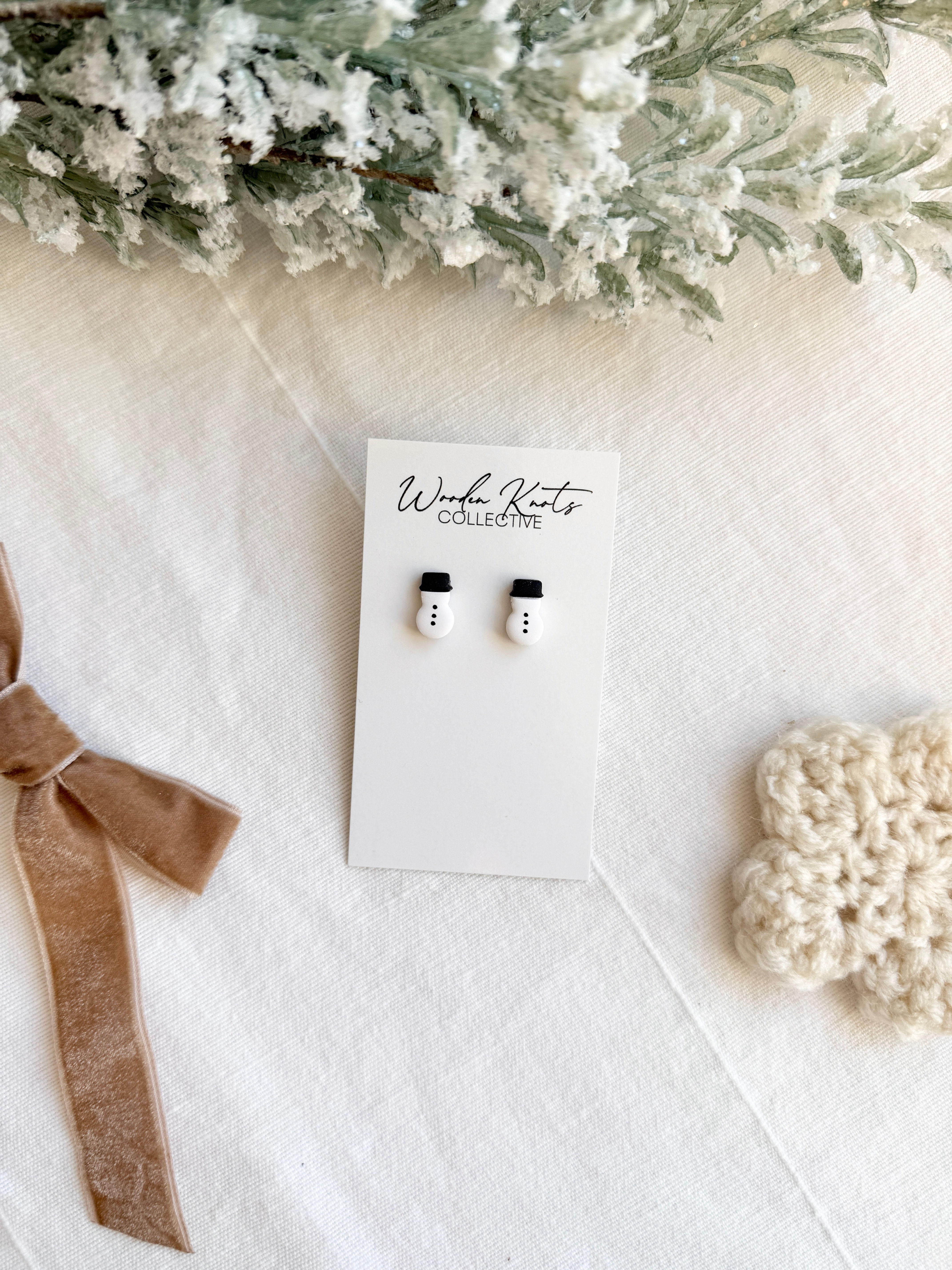 Snowman with Hat Stud