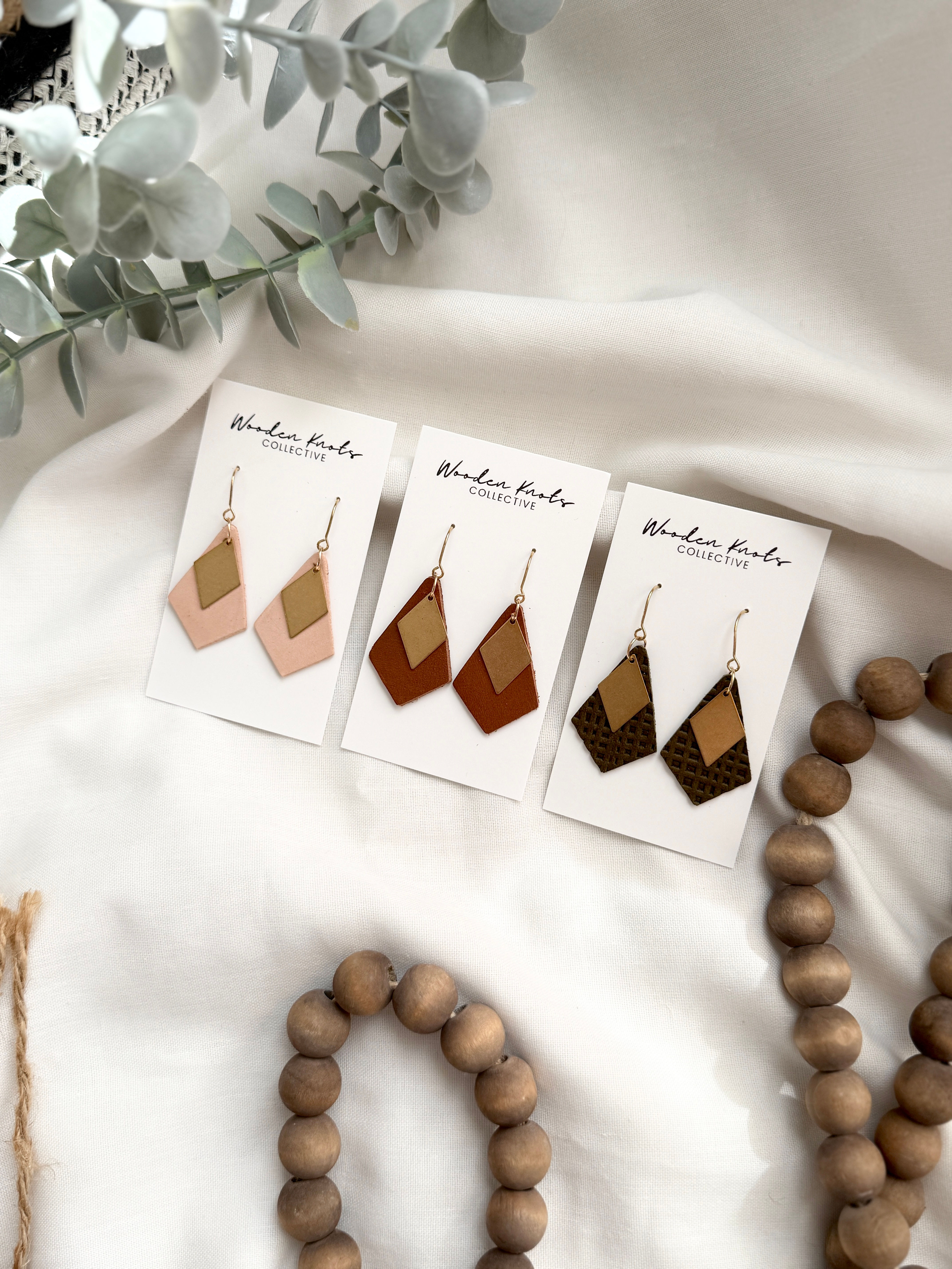 Rhombus Leather Dangles
