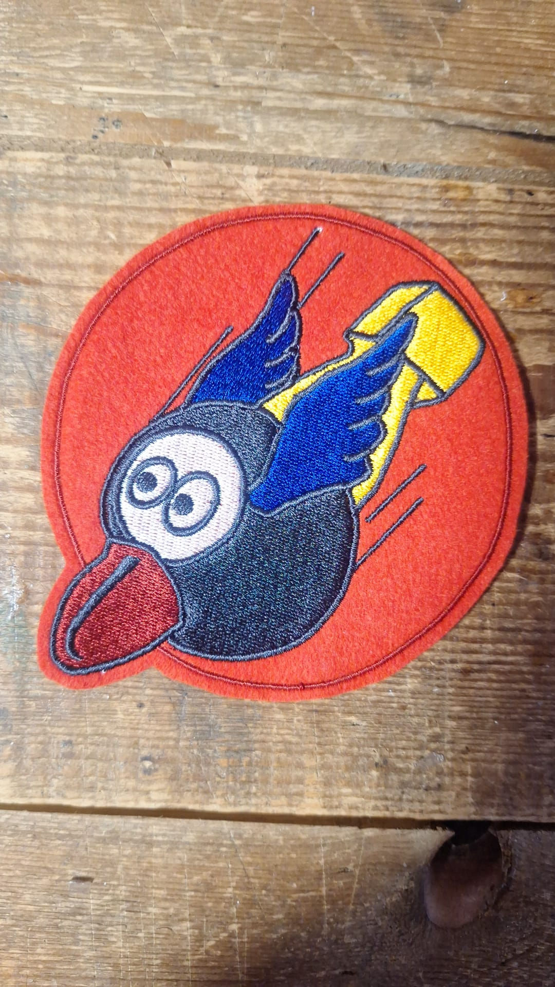 Two variants of the 66th Bomb Squadron pocket patch