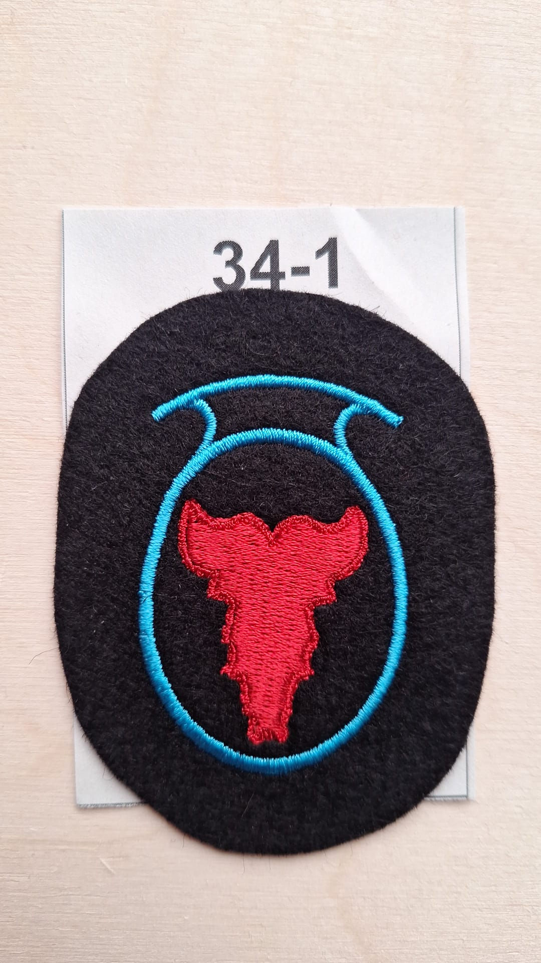 TYPE 1-4 of 4 Variants - 34th Infantry Division Shoulder Patch
