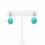 Thumbnail: Sleeping Beauty Turquoise Earrings in 14K Gold
